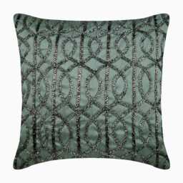 "Designer Lattice, Trellis Gray European Pillowcase 24""x24""/26""x26" - thumbnail 2