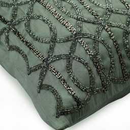 "Designer Lattice, Trellis Gray European Pillowcase 24""x24""/26""x26" - thumbnail 3