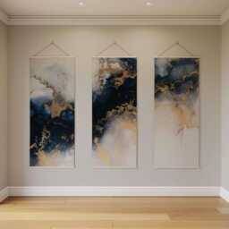 Colourful Marble Tapestry - Wall Hanging Unique Art - thumbnail 3