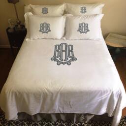 Applique Monogrammed Duvet Set