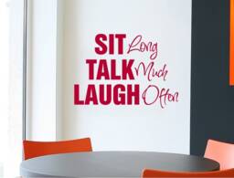 Sit Talk Laugh Wall Sticker, Kitchen Decor, Quote Quotes, Art
