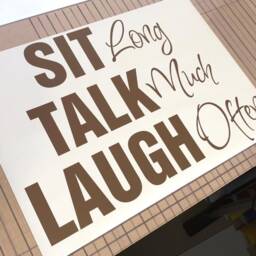 Sit Talk Laugh Wall Sticker, Kitchen Decor, Quote Quotes, Art - thumbnail 2