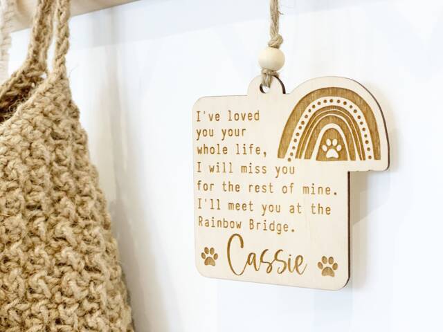 Pet Memorial Keepsake - Gift Cat Loss Dog Personalised Decoration - image 1