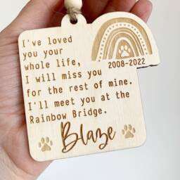 Pet Memorial Keepsake - Gift Cat Loss Dog Personalised Decoration - thumbnail 3