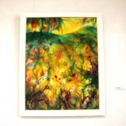 Original Silk Painting Underwater Fantasy Landscape, Framed Wall Art - thumbnail 4