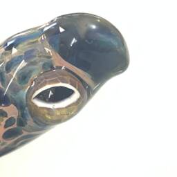 Blown Glass Sea Turtle Sculpture Ocean Dicroic Beach Or Desk Art - thumbnail 4