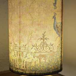 Decoupage Noble Peacock Usb Lamp Handmade Floral Night Light - thumbnail 3