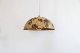 Large Rustic Wood Pendant Light, Unique Hanging Chandelier For Kitchen