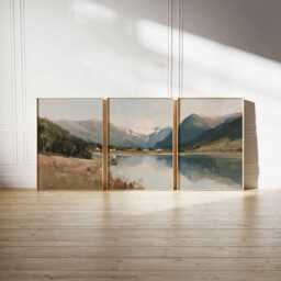 Lake District Art Print Set Neutral Mountain Landscape, Scenic Artwork - thumbnail 2