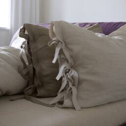 Natural Linen Bedding Set Duvet Cover & Pillowcases - Us King, Queen - thumbnail 3