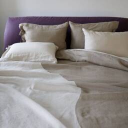 Natural Linen Bedding Set Duvet Cover & Pillowcases - Us King, Queen - thumbnail 2