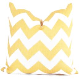 Jonathan Adler Yellow Chevron Pillow Cover 20x20 - Accent Throw Ready To Ship Clearance Sale Eor - thumbnail 1