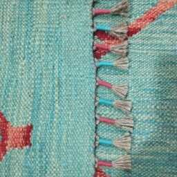 Minimalist Scandinavian Runner, Handmade Artisan Afghan Turkish Persian Swedish Style Flatweave Natural Wool Kilim Runner Rug 204x61 cm - thumbnail 3