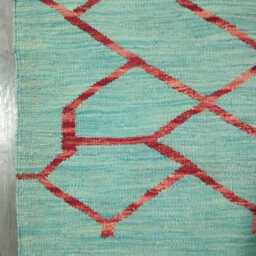 Minimalist Scandinavian Runner, Handmade Artisan Afghan Turkish Persian Swedish Style Flatweave Natural Wool Kilim Runner Rug 204x61 cm - thumbnail 4
