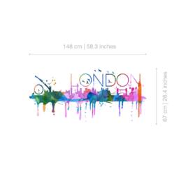 London Skyline, Cityscape, Decal, London, Office Art, City Wall - Skulonskwatstick - thumbnail 3