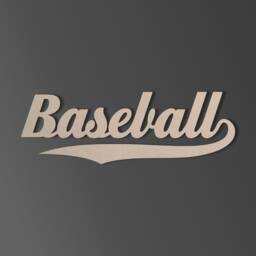 Baseball Wall Hanging Word Cutout - Cutout, Home Decor, Unfinished & Available in Many Sizes - thumbnail 2