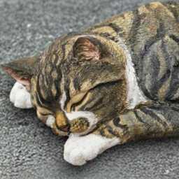 Stone Sleeping Cat Statue Relaxed Sculpture Cute Kitty Figurine Concrete Pet Memorial Outdoor Garden Decor Lover Ornament Gift - thumbnail 3