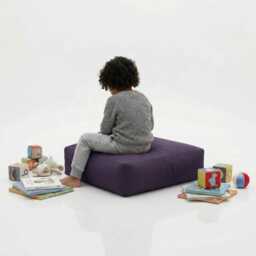 Purple Bean Bag Floor Cushion Square Indoor/Outdoor Pillow - 60cm - thumbnail 2