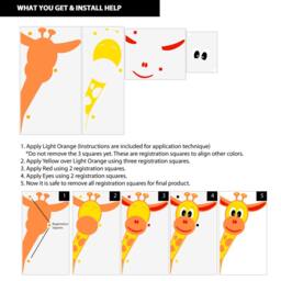 Kids Giraffe Peek-A-Boo Vinyl Wall Art Decal Sticker - thumbnail 3