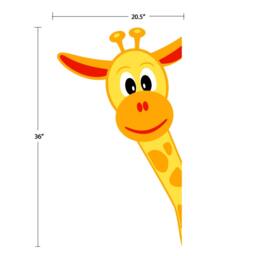 Kids Giraffe Peek-A-Boo Vinyl Wall Art Decal Sticker - thumbnail 2