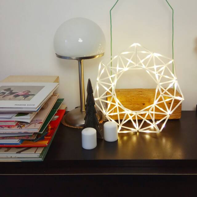 Modern Himmeli Wreath Nightlight Geometric Led Wall Lamp - image 1