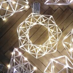 Modern Himmeli Wreath Nightlight Geometric Led Wall Lamp - thumbnail 4