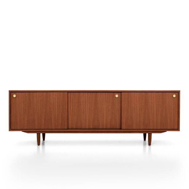 Mid-Century Sideboard, Dresser, Commode, Credenza Made Of Oak Vaneer - Teak Colour Livlo T-S04 - image 1
