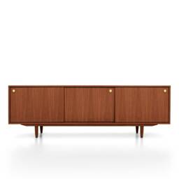 Mid-Century Sideboard, Dresser, Commode, Credenza Made Of Oak Vaneer - Teak Colour Livlo T-S04