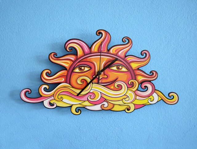 Sunset Face - Wall Clock - image 1
