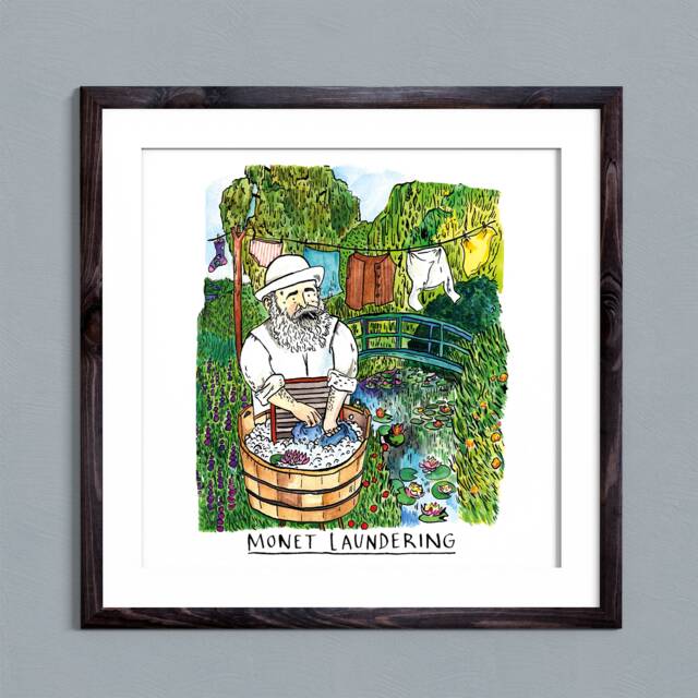 Monet Laundering - Jelly Armchair- Accounting Office Wall Art Gifts For Accountants Funny Lawyer Banker Gift Altered - image 1
