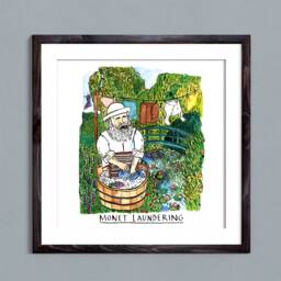 Monet Laundering - Jelly Armchair- Accounting Office Wall Art Gifts For Accountants Funny Lawyer Banker Gift Altered - thumbnail 1