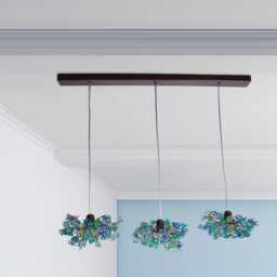 Pendant Lights, Island Kitchen Light With Sea Color. Ceiling Lighting -Blue Jumping Flowers For Dining Room - thumbnail 4