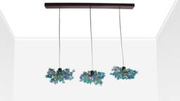 Pendant Lights, Island Kitchen Light With Sea Color. Ceiling Lighting -Blue Jumping Flowers For Dining Room