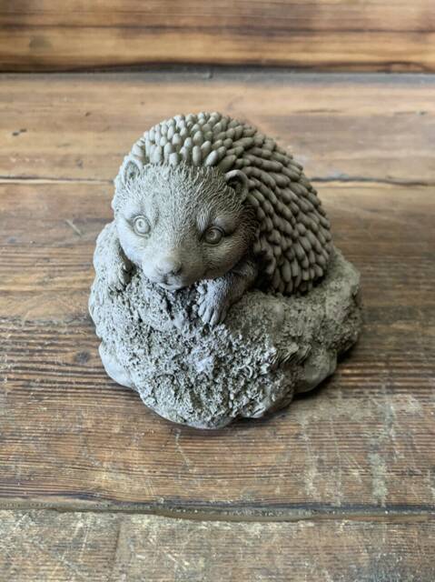 stone Garden Novelty Gift Cute Spiky Hedgehog Ornament - image 1