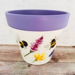 Bumblebee Flower Pot, Bee Coasters, Gift Set, Bees, Gifts, Plant Coaster Flowers, Decor, Themed Gifts - thumbnail 2