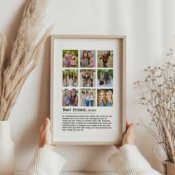 Best Friend Gift Frame, Personalised Definition Print, Gift For Her, Birthday Photo Gift, Custom Picture With - thumbnail 1