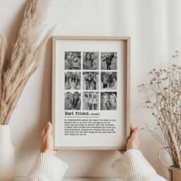 Best Friend Gift Frame, Personalised Definition Print, Gift For Her, Birthday Photo Gift, Custom Picture With - thumbnail 3
