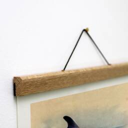 Vintage Dolphin Canvas Print With Oak Magnetic Hanger - thumbnail 2