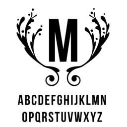 Whimsical Branches Monogram - Wall Decal Custom Vinyl Art Stickers - thumbnail 3