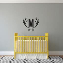 Whimsical Branches Monogram - Wall Decal Custom Vinyl Art Stickers - thumbnail 2