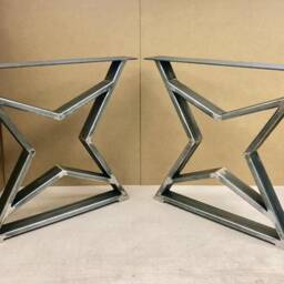 Industrial Steel Table Legs Metal Box Frames, 710mm Tall - Pair - thumbnail 4