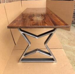 Industrial Steel Table Legs Metal Box Frames, 710mm Tall - Pair