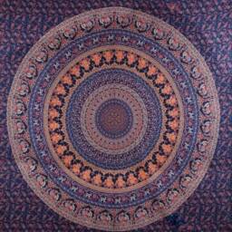 Handmade Cotton Mandala Tapestry Bohemian Wall Hanging Bedspread - thumbnail 3