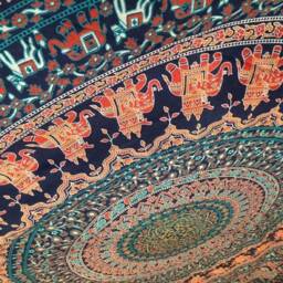 Handmade Cotton Mandala Tapestry Bohemian Wall Hanging Bedspread - thumbnail 4