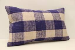 Rug Pillow, Sofa 12x20, Vintage Kilim Living Room Decoratioon, Wool Cushion Cover Boho Pillow Throw Koef-534 - thumbnail 1