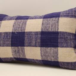 Rug Pillow, Sofa 12x20, Vintage Kilim Living Room Decoratioon, Wool Cushion Cover Boho Pillow Throw Koef-534 - thumbnail 3