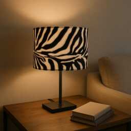 Hand Made Zebra Print Lampshade - thumbnail 1