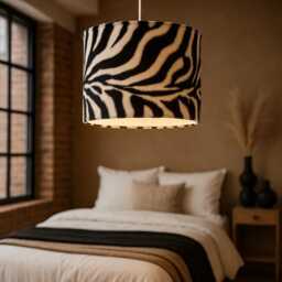 Hand Made Zebra Print Lampshade - thumbnail 2