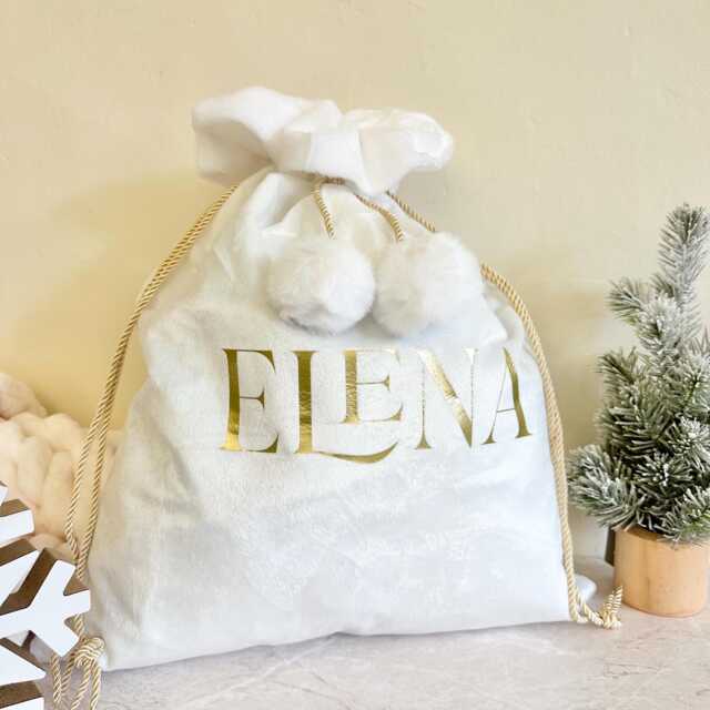 Personalised Luxury Velvet Christmas Sack, Present Xmas Decoration, Gift For Her - image 1