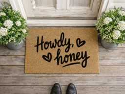Howdy Honey Country Gift - Durable Outdoor Welcome Mat Rustic Porch D??cor - thumbnail 1